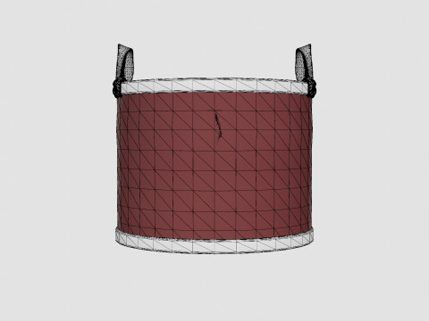 Wicker Basket Black 3D Модель
