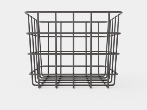 Small Metal Storage Basket Black 3D-Modell