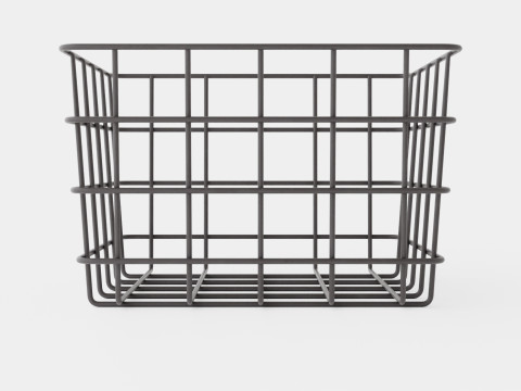 Small Metal Storage Basket Black 3D-Modell