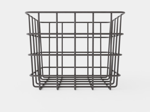 Small Metal Storage Basket Black 3D-Modell