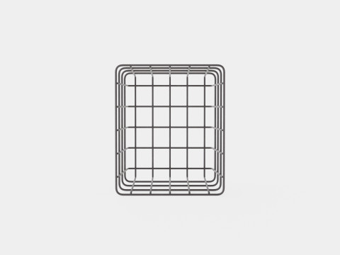 Small Metal Storage Basket Black 3D-Modell