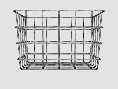 Small Metal Storage Basket Black 3D-Modell