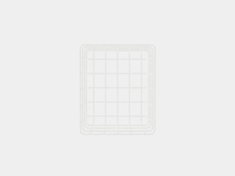 Small Metal Storage Basket White Modèle 3D