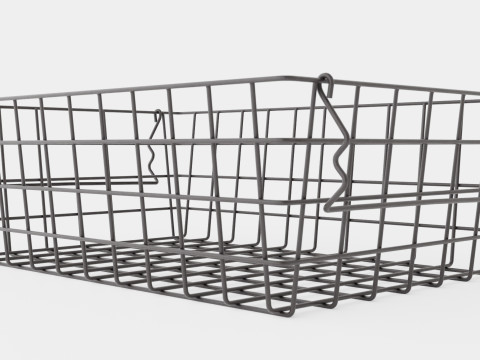 Small Storage Basket Black 3D मॉडल