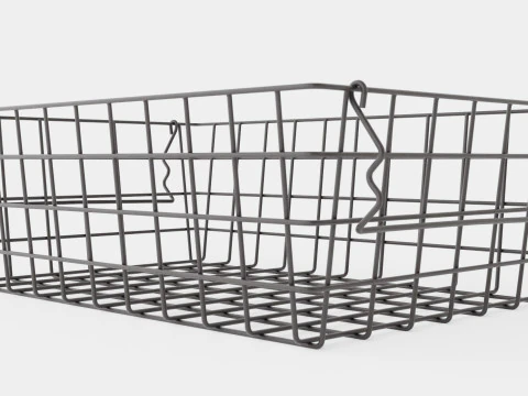 小型収納バスケット ブラック 3Dモデル