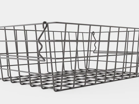 Small Storage Basket Black 3D Model