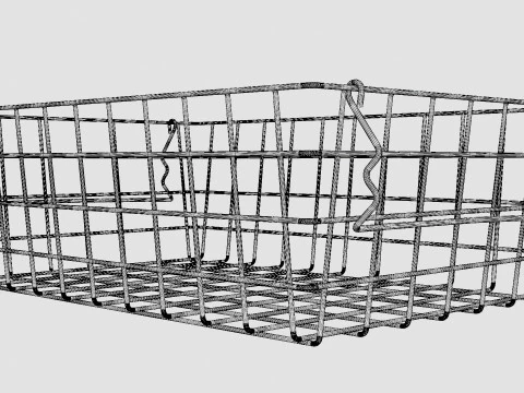 Small Storage Basket Black 3D Model