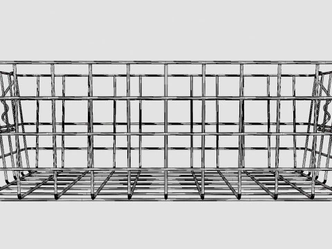 Small Storage Basket Black 3D Model