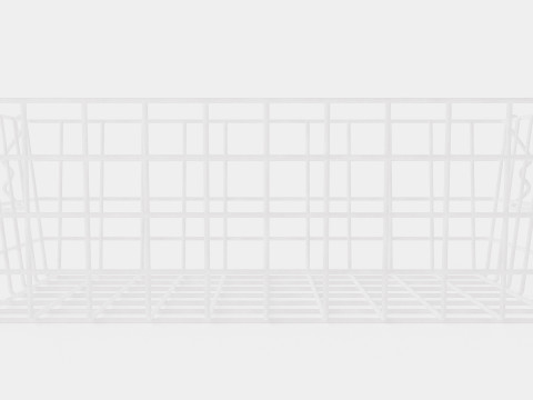 Small Metal Storage Basket White 3D Модель
