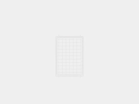 Small Metal Storage Basket White 3D Model