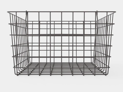 Metal Storage Basket Black 3D Model