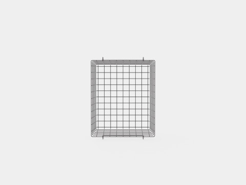 Metal Storage Basket Black 3D मॉडल