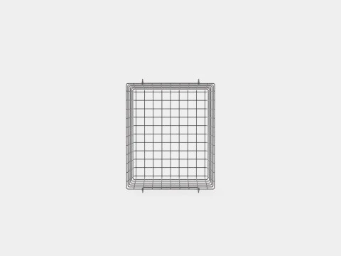 Metal Storage Basket Black 3D Model