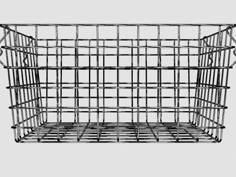 Metal Storage Basket Black 3D मॉडल