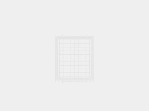 Metal Storage Basket White 3D-Modell
