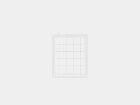 Metal Storage Basket White 3D Model