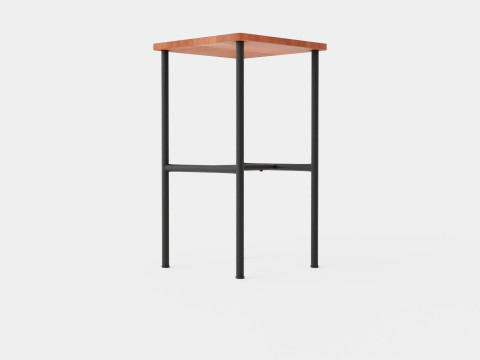 Small Side Table Brown Black Model 3D