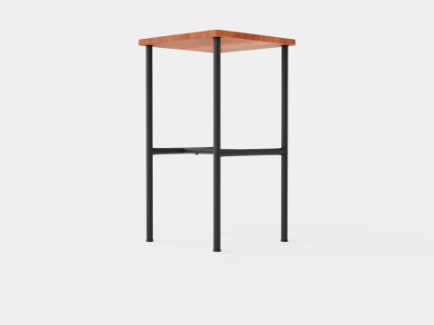 Small Side Table Brown Black Modelo 3D