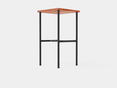 Small Side Table Brown Black 3D Model