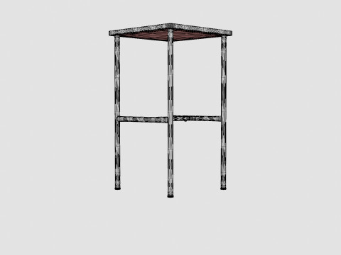 Small Side Table Brown Black Modelo 3D