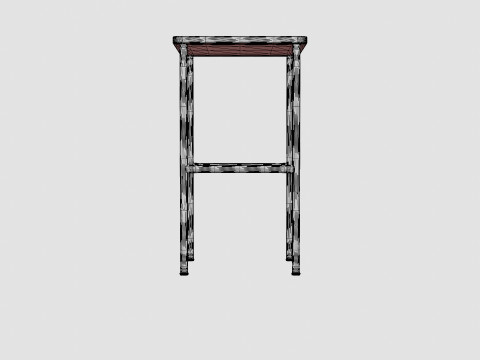 Small Side Table Brown Black Modelo 3D