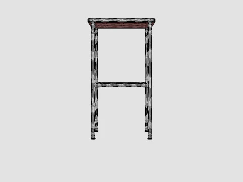 Small Side Table Brown Black 3D Model