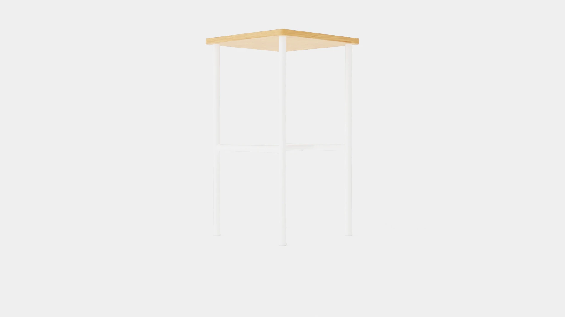 Small Side Table White Light brown 3D Model .c4d .max .obj .3ds .fbx .stl .blend