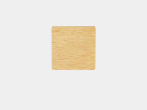 Small Side Table White Light brown 3D Model