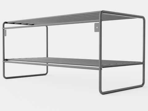 Metal Shoe Rack Black Modelo 3D