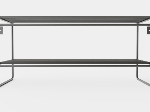 Metal Shoe Rack Black Modelo 3D