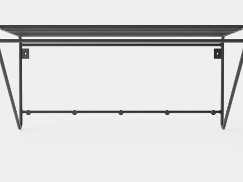 Metal Hat Rack Black 3D मॉडल