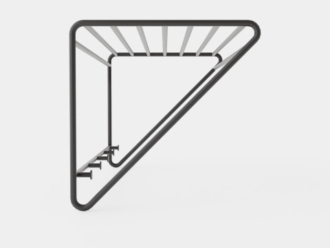 Metal Hat Rack Black 3D मॉडल