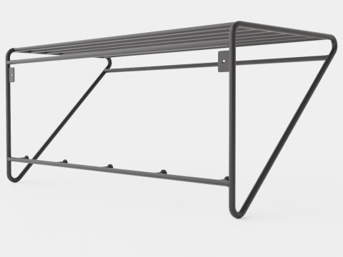Metal Hat Rack Black 3D मॉडल