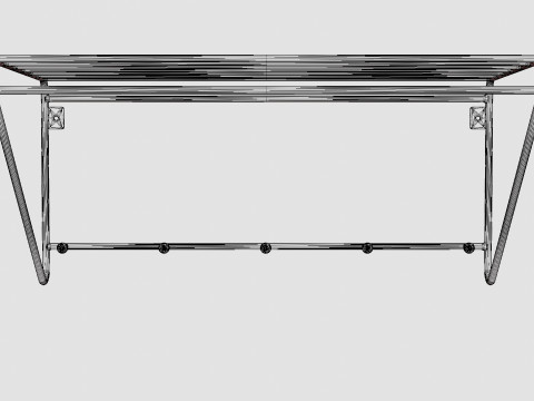 Metal Hat Rack Black 3D मॉडल