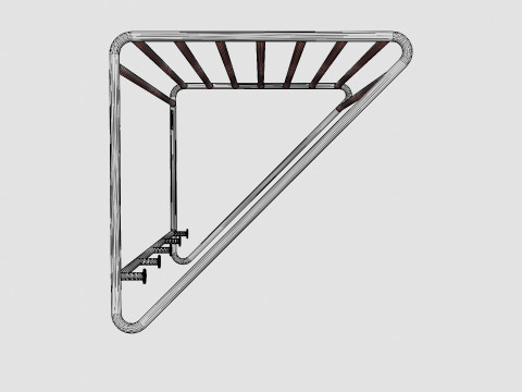 Metal Hat Rack Black 3D मॉडल