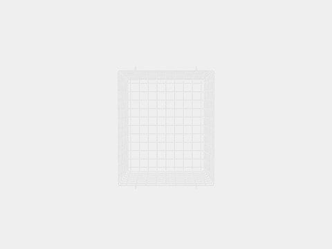 High Metal Storage Basket White 3D मॉडल