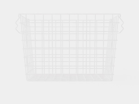 High Metal Storage Basket White Modèle 3D