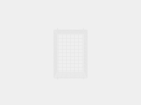 High Metal Storage Basket White Modèle 3D