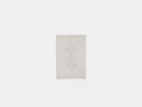 Large Carpet in Jute Mix Beige 3D Model