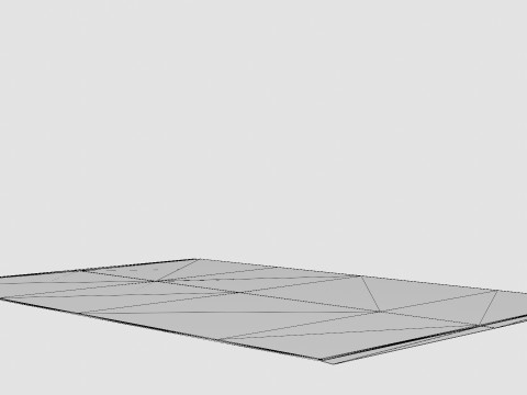 Large Carpet in Jute Mix Beige 3D Model