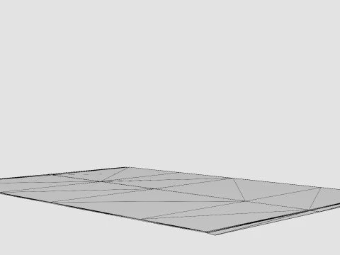 Large Carpet in Jute Mix Beige 3D Model