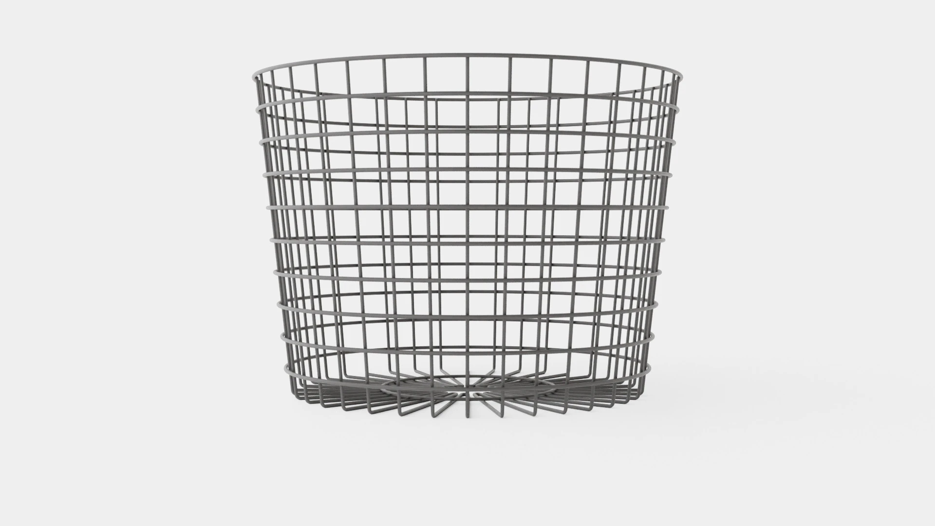 Metal Storage Basket Black 3D Model .c4d .max .obj .3ds .fbx .stl .blend
