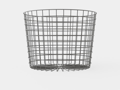 Metal Storage Basket Black Modèle 3D