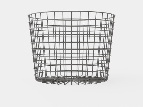 Metal Storage Basket Black Modèle 3D