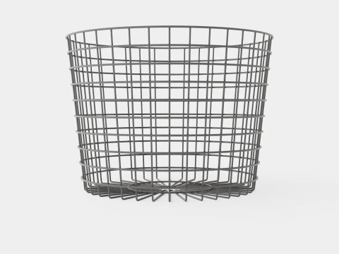 Metal Storage Basket Black 3D Model