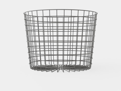 Metal Storage Basket Black Modèle 3D
