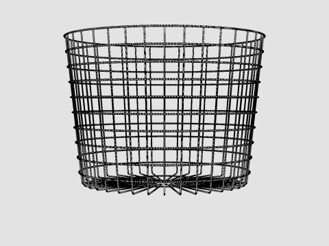Metal Storage Basket Black Modèle 3D
