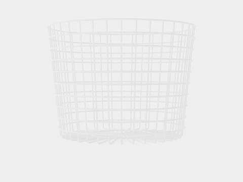 Metal Storage Basket White 3D 모델