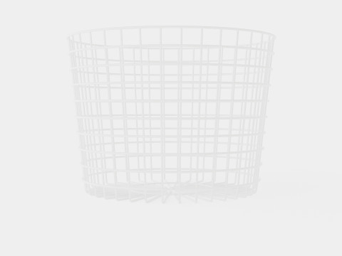 Metal Storage Basket White 3D Модель
