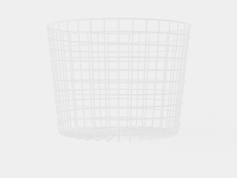 Metal Storage Basket White 3D Модель